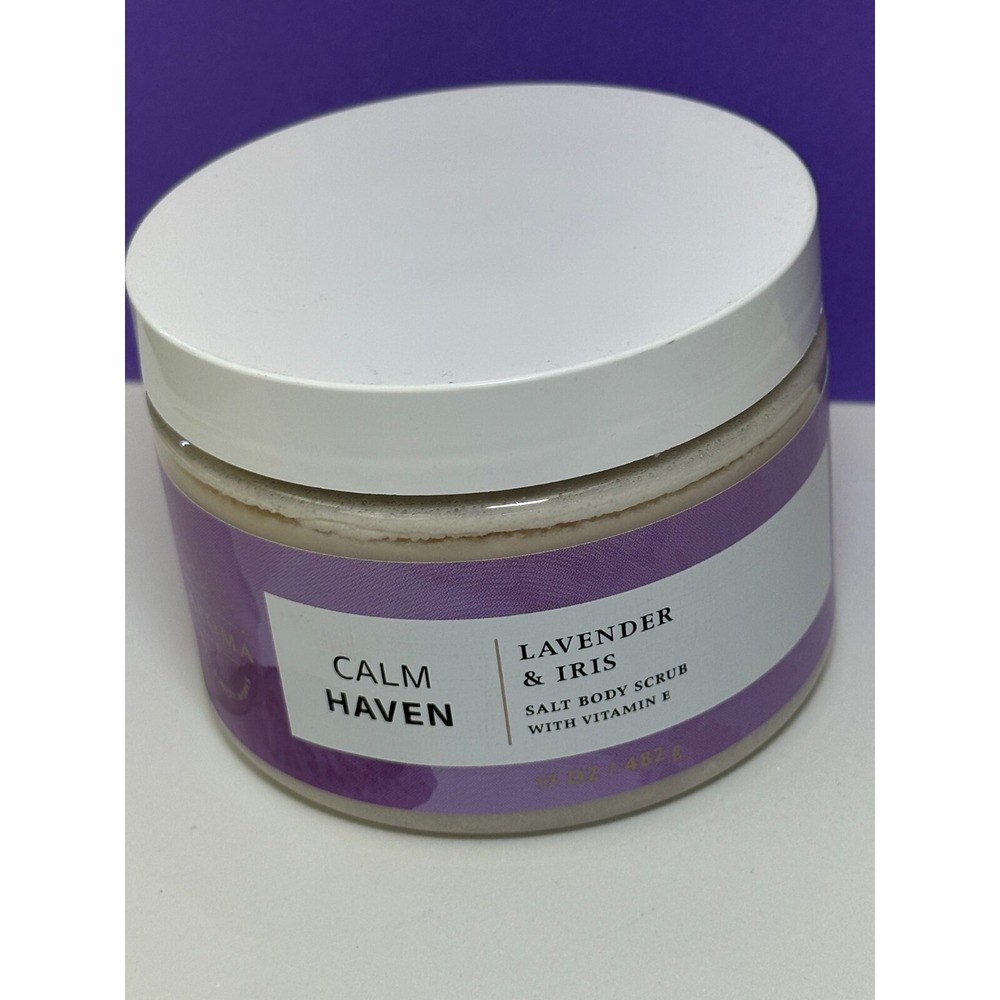 Bath & Body Works - Calm Heaven LAVENDER & IRIS ~ Salt Body Scrub 17 oz